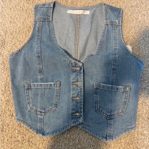 Altar'd State Blue Denim Tank Top